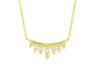Yellow Gold Imposing Chandelier Necklace for The Lady