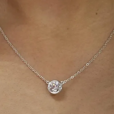 White Gold Diamond Necklace Gift for Her jewelry store near me