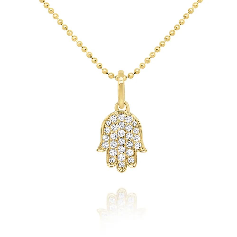 Yellow Gold Stackable Diamond Necklace