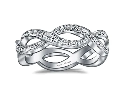 Platinum Hand Crafted Wedding Band Set In California