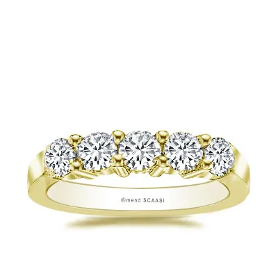 Yellow Gold Classic 5-Stone Diamond Wedding Ring in San Francisco