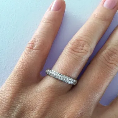 White GoldEternity Pave Wedding Ring In Norwalk Connecticut jewelry store near me