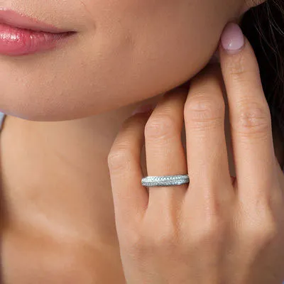 White GoldEternity Pave Wedding Ring In Norwalk Connecticut jewelry windy city