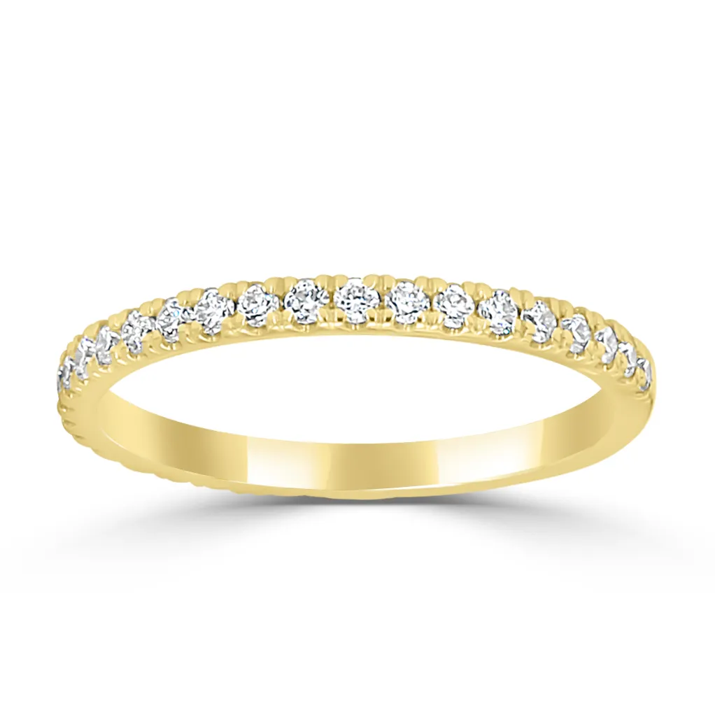 Yellow Gold Matching Wedding Bands in Diamond And Gold