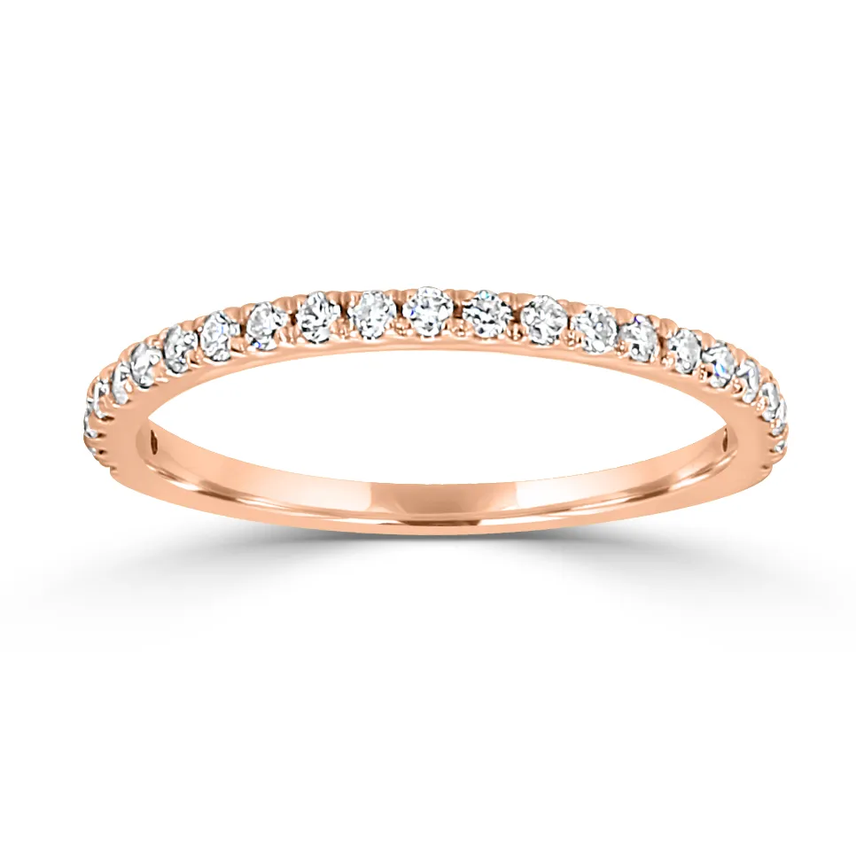 Rose Gold Perfect Wedding And Anniversary Half Set Diamond Band