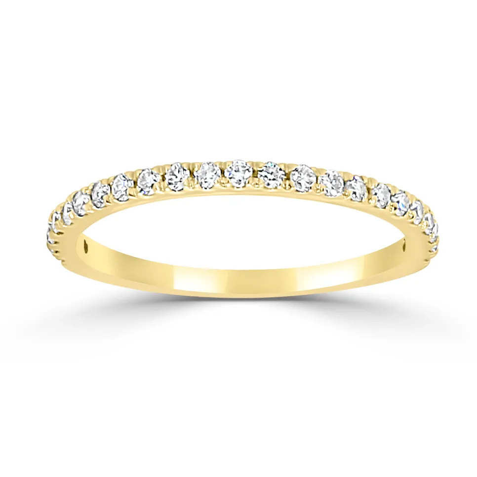 Yellow Gold Perfect Wedding And Anniversary Half Set Diamond Band
