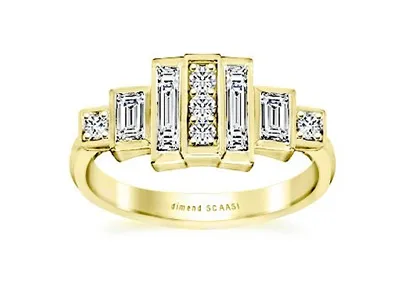 Yellow Gold Art Deco And Edwardian Diamond Ring For Everyone