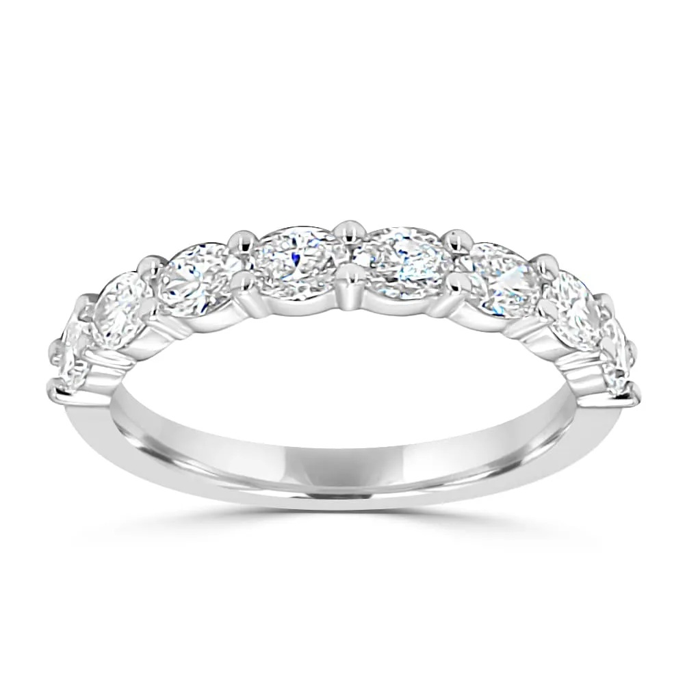 White Gold Serene and Shimmer Wedding Ring For Women