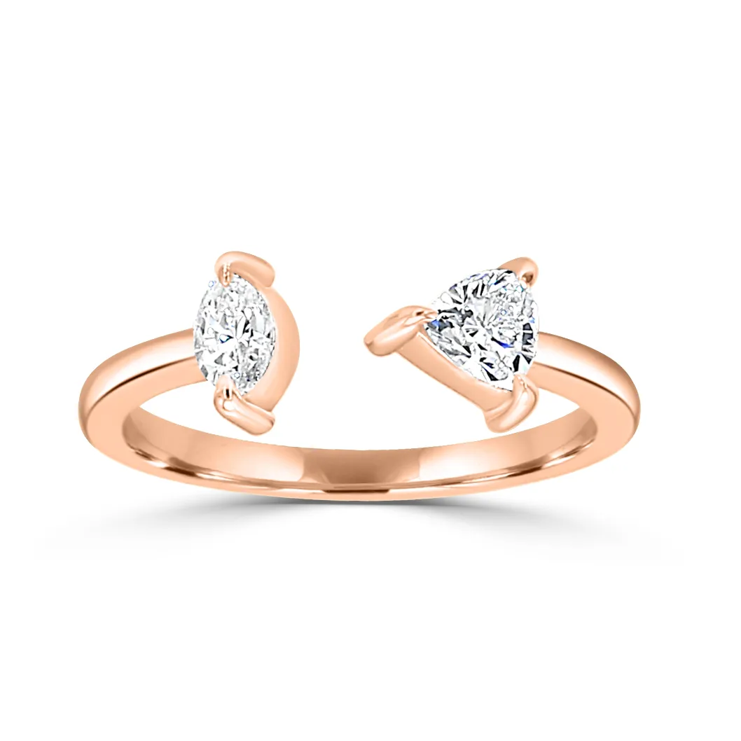Rose Gold Open Diamond Ring