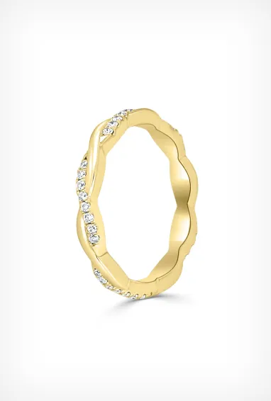 Elegant Twisted Engagement Band