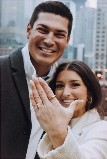 Halo Engagement Rings with Diamonds and Earrings