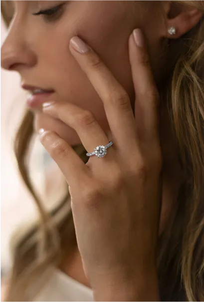 Platinum Band Collection of Engagement Rings