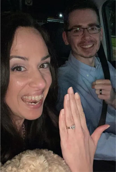 Single Stunning Diamond and Carbon Fibre Engagement Rings