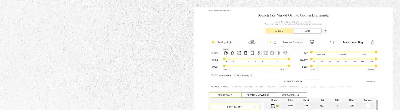 browse lab-created diamonds based on cut color clarity and price at our diamond store