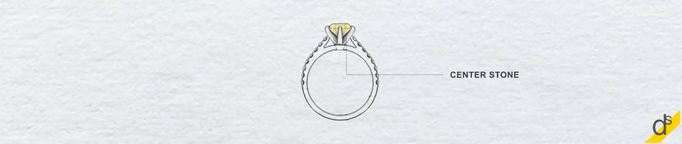 What is a central stone in an engagement ring?