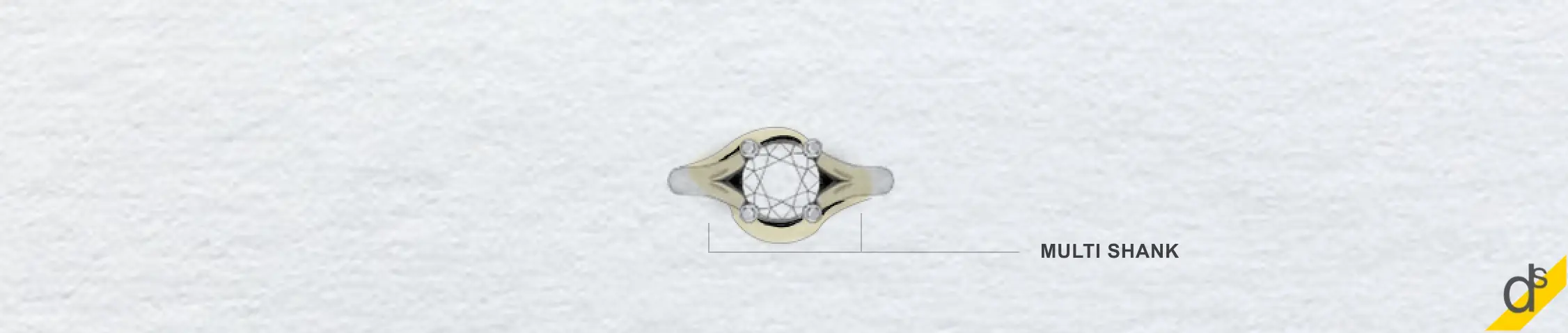Multi Shank diamond engagement ring
