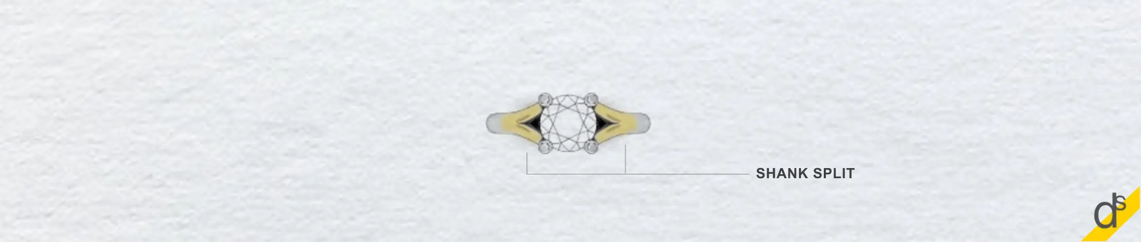 Shank Split Engagement Ring