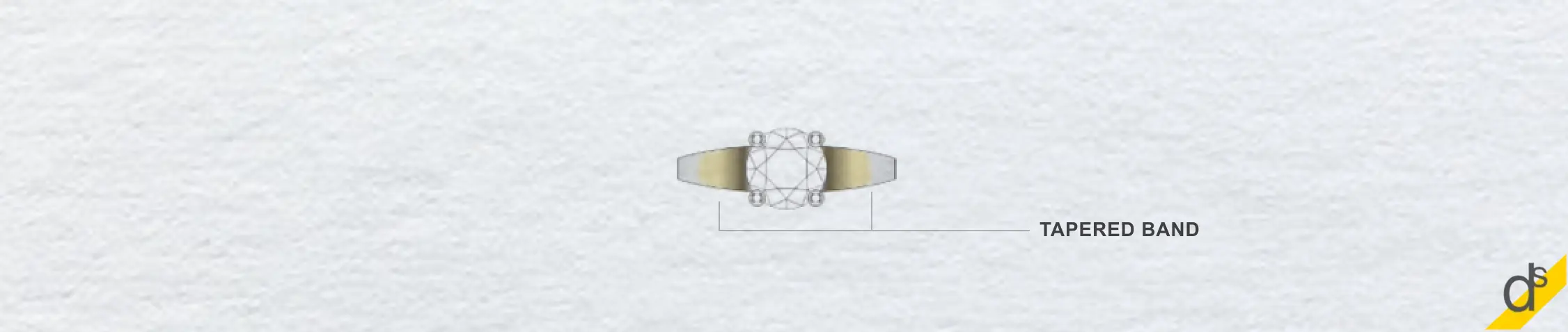 Tapered Band of an Engagement Ring
