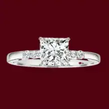 diamond accented engagement ring