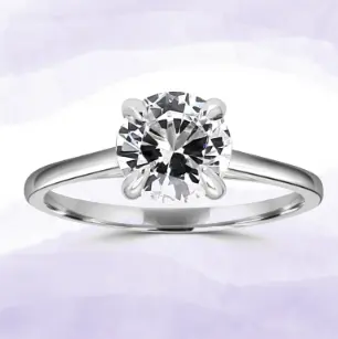 simple solitaire engagement ring