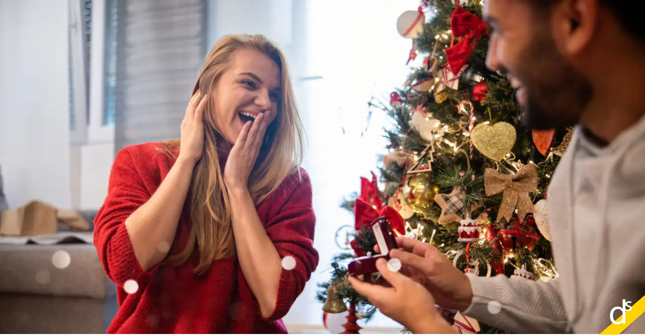 wedding proposal by man to woman