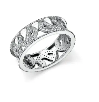 Pave Paisely Diamond Eternity Ring In Dallas Texas