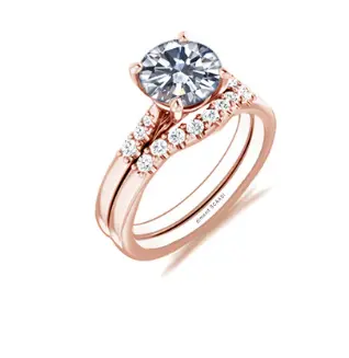 Matching Wedding Ring and Engagement Diamond Ring in Chicago
