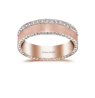 Dazzling Men's Diamond Wedding Ring in 14k rose gold