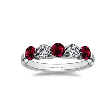 Five Stone Ruby and Diamond Ring in Illinois