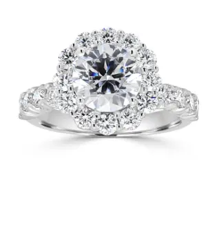 Unique Halo Engagement Ring