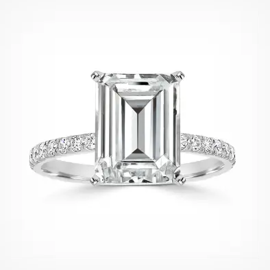 beautiful hidden halo pave engagement ring