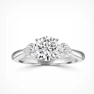 elegant three stone engagement ring