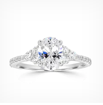 maisie side stone pave engagement ring