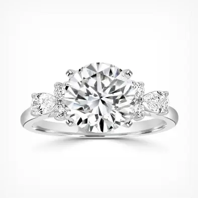 romantic and unique side diamond cluster engagement ring