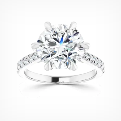 round cut engagement ring