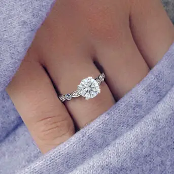 shaped shank engagement rings