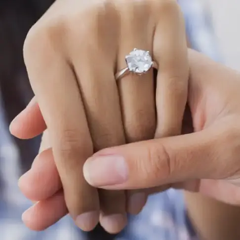 the classic style half round solitaire engagement rings