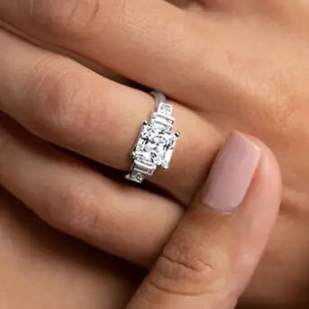 three stone engagement rings