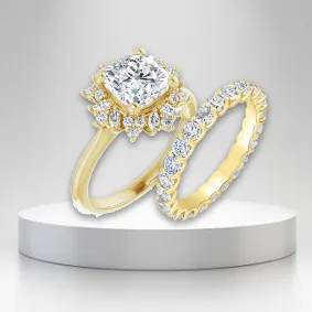 best bridal yollow gold engagemnt ring sets
