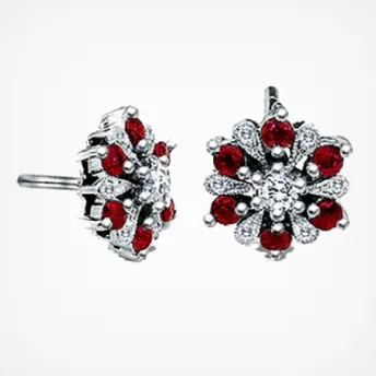 comfortable and pleasant vibe with classy floral studs