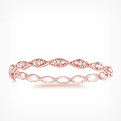 rose gold durable and hypoallergenic metal with a silvery white appearance