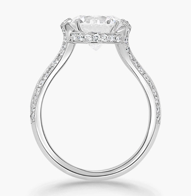 beautiful hidden halo engagement ring in white gold