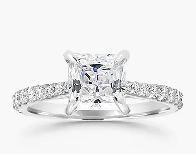 Princess cut diamond engagement ring from top rated jeweler in Chicago, IL